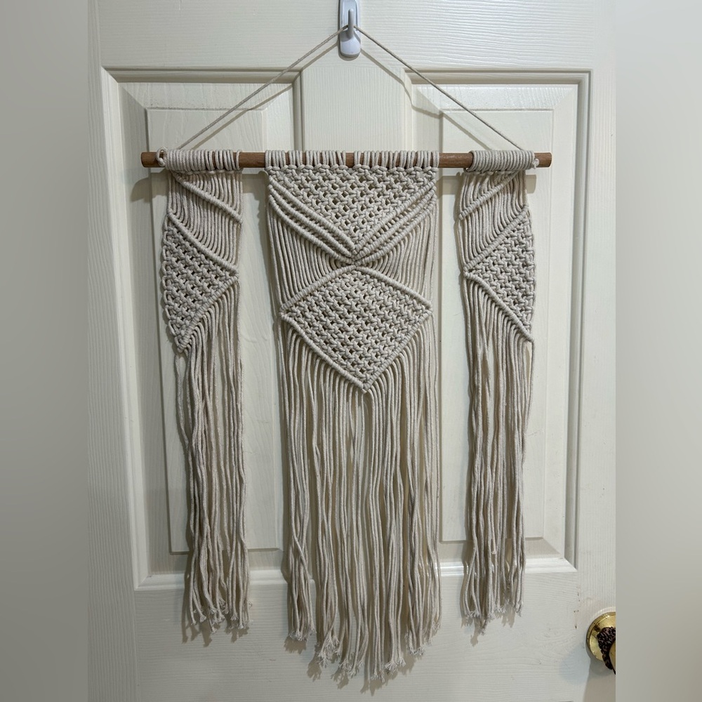 Macrame Wall Hanging - Cream Boho Tapestry